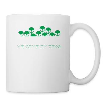 We Come In Peas TShirt Funny Extraterrestrial Life - Mug - white - Right