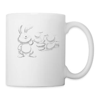 Meilleurs amis lapin poing - Mug blanc - blanc - Droite