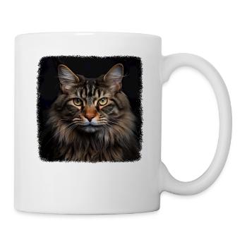 Maine Coon Kätzchen Maine Coon Katze - Tasse - Weiß - Rechts