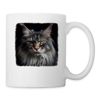 Maine Coon Kätzchen Maine Coon Katze - Tasse - Weiß - Rechts