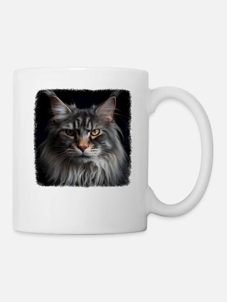 Maine Coon Kätzchen Maine Coon Katze - Tasse - Weiß