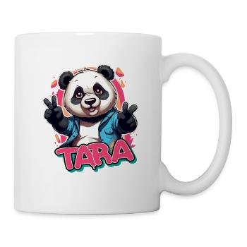 TARA - Beau nom de fille avec Panda cool - Mug blanc - blanc - Droite