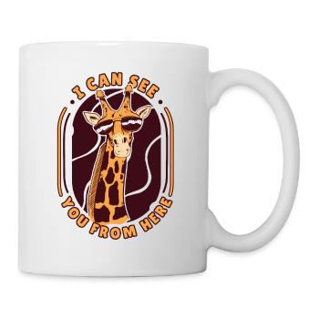 I Can See You From Here Nubian African Giraffidae - Mug - white - Right