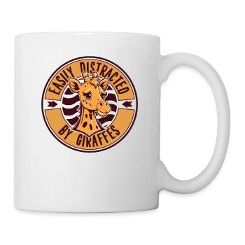 Easily Distracted By Giraffes Giraffidae Nubian - Mug - white - Right