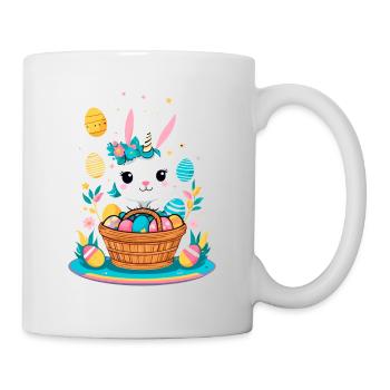 Licorne drôle lapin de Pâques Licorne mignonne Licorne de Pâques - Mug blanc - blanc - Droite