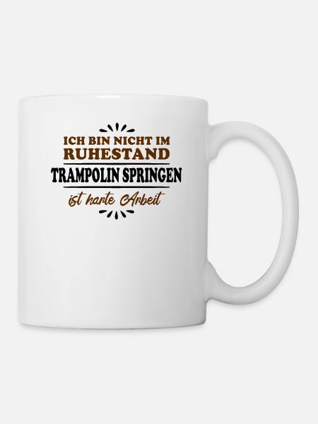 Ruhestand Rentner Pensioner Trampolin-Springer - Tasse - Weiß