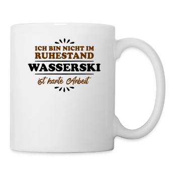 Ruhestand Rentner Pensioner Wasserski - Tasse - Weiß - Rechts