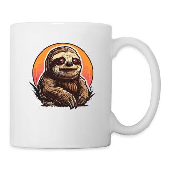 Cool looking funny sloth - Mug - white - Right