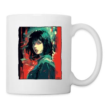 Japanese anime inspired street art image - Mug - white - Right
