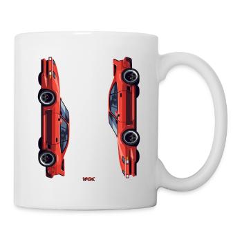 Design of Retro American Sports Car Car - Mug - white - Right
