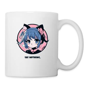 La fille d’anime la plus mignonne, ne dis rien - Mug blanc - blanc - Droite
