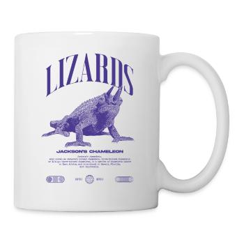 Jackson's Chamäleon Streetwear Eidechsenwärter - Tasse - Weiß - Rechts
