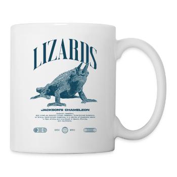 Jackson's Chamäleon Streetwear Eidechsenwärter - Tasse - Weiß - Rechts