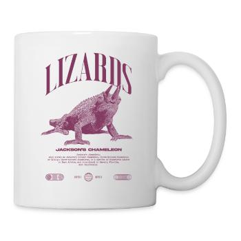 Jackson's Chamäleon Streetwear Eidechsenwärter - Tasse - Weiß - Rechts
