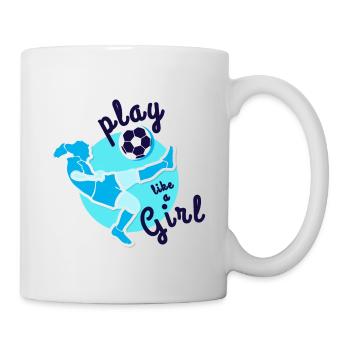 Football féminin - Mug blanc - blanc - Droite
