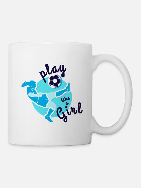 Frauenfußball - Tasse - Weiß