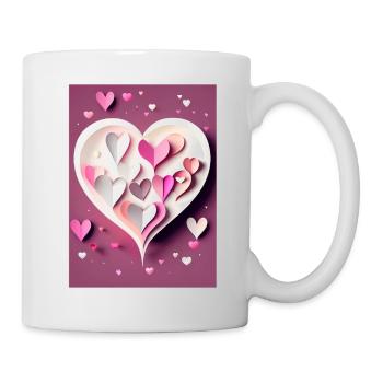Papercut Heart Landscape - Mug - white - Right