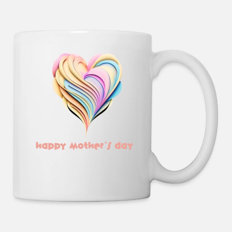 Rainbow Heart - Happy Mother's Day - Mug - white