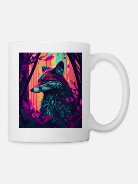 Funky Forest Fox - Tasse - Weiß