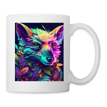 Neon Forest Fox - Mug - white - Right