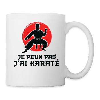 Je Peux pas j'ai karaté karate karateka - Mug blanc - blanc - Droite