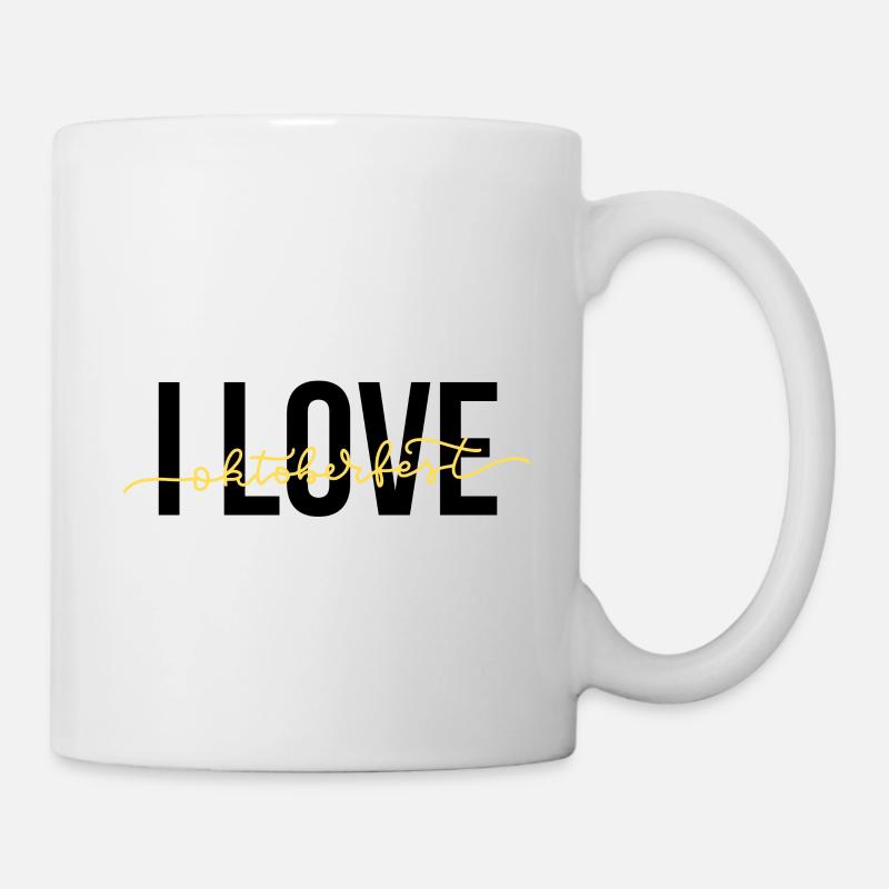 Oktober love - Tasse - Weiß