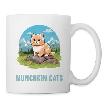 Munchkin Kätzchen Munchkin Katze - Tasse - Weiß - Rechts