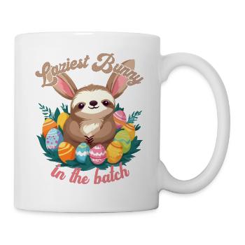 Drôle de dicton paresseux lapin de Pâques douce Pâques - Mug blanc - blanc - Droite