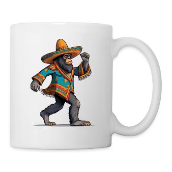 Mexicain Bigfoot Sasquatch Sombrero - Mug blanc - blanc - Droite