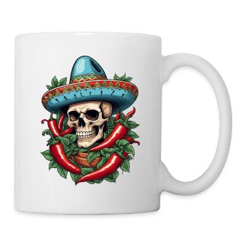 Aesthetic Chili Streetwear Hot Skull Look - Mug - white - Right