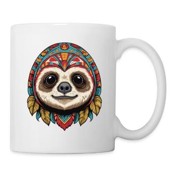 Sloth Mexico Sugar Skull Streetwear Design - Mug - white - Right