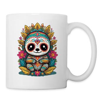 Faultier Ikonischer Zuckerschädel Mexiko - Tasse - Weiß - Rechts