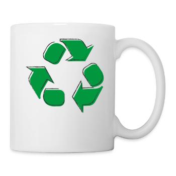 Logo de recyclage Symbole de recyclage Jour de la Terre Garçons - Mug blanc - blanc - Droite