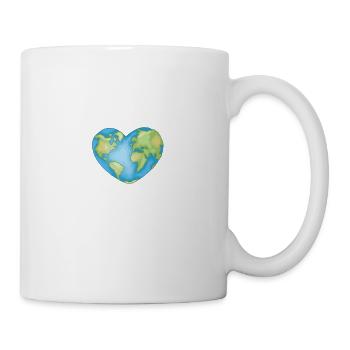 Recycler Logo Recycler Symbole Jour de la Terre - Love - Mug blanc - blanc - Droite