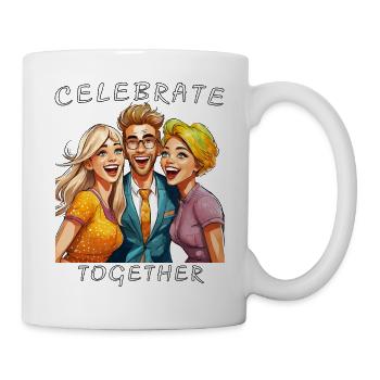 FREUNDE CELEBRATE TOGETHER - Tasse - Weiß - Rechts