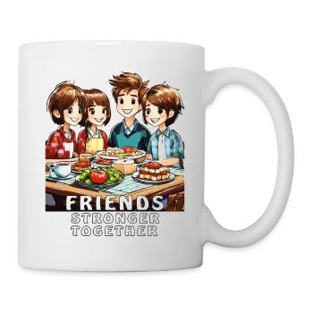 DES AMIS PLUS FORTS ENSEMBLE - Mug blanc - blanc - Droite