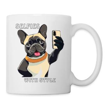 HUND SMARTPHONE SELFIES WITH STYLE - Tasse - Weiß - Rechts