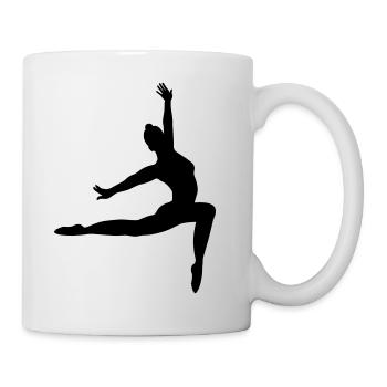 Ballet avec gymnastique - Mug blanc - blanc - Droite