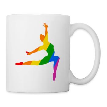 Ballet Danse dans l’arc-en-ciel - Mug blanc - blanc - Droite