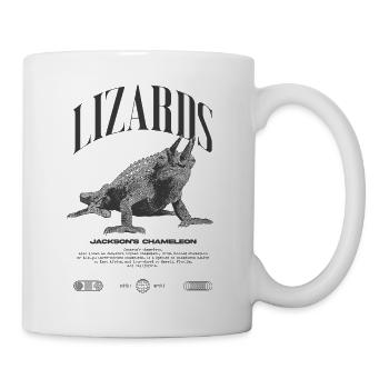 Jackson's Chamäleon Streetwear Eidechsenwärter - Tasse - Weiß - Rechts