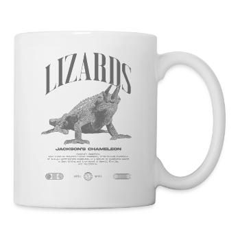 Jackson's Chamäleon Streetwear Eidechsenwärter - Tasse - Weiß - Rechts