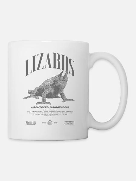 Jackson's Chamäleon Streetwear Eidechsenwärter - Tasse - Weiß