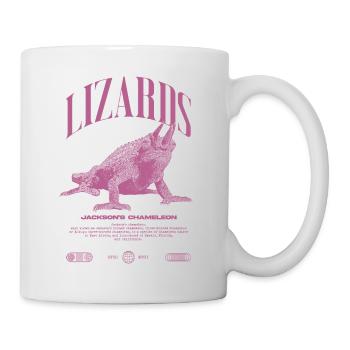 Jackson's Chamäleon Streetwear Eidechsenwärter - Tasse - Weiß - Rechts