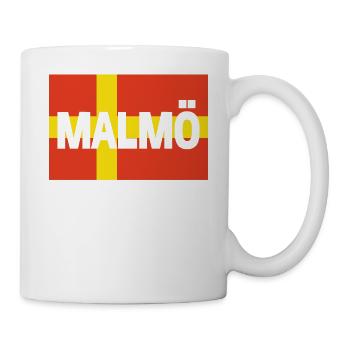 Malmö Flagge - Tasse - Weiß - Rechts