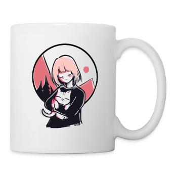 Just the Two of Us: A Girl and Her Cat - Mug - white - Right