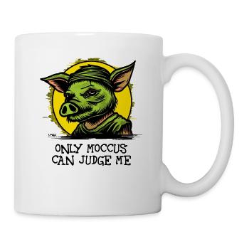 Celtic pig, only Moccus can judge me - Mug - white - Right
