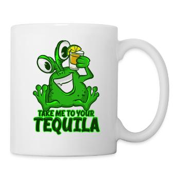 Take Me To Your Tequila T-Shirt Drôle Vert Espace - Mug blanc - blanc - Droite