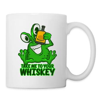 Take Me To Your Whiskey T-Shirt Funny Space Green - Mug - white - Right
