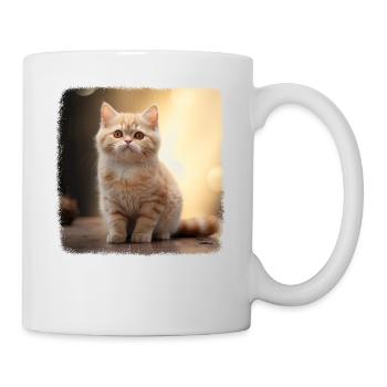 Munchkin Kätzchen Munchkin Katze - Tasse - Weiß - Rechts