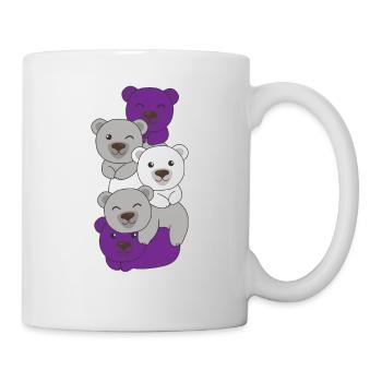 grisdrapeau sexuel fierté LGBTQ ours mignon - Mug blanc - blanc - Droite